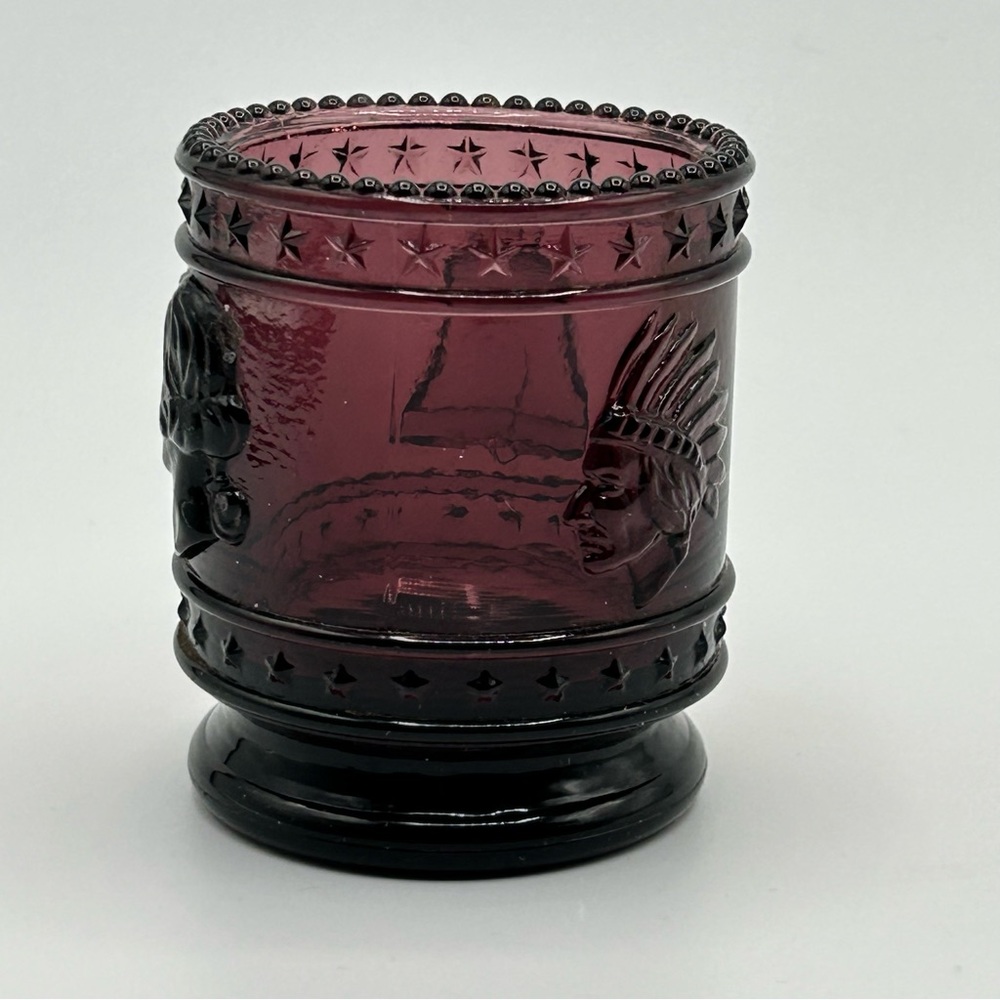 Maude St Clair Plum Carnival 1776 1976 Bicentennial Toothpick Holder - Picture 9 of 11